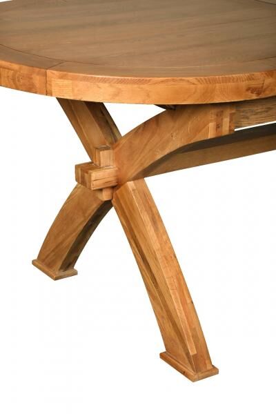 Carlton Furniture Windermere Oval 'X-Leg' Dining Table - Grey Oiled Finish