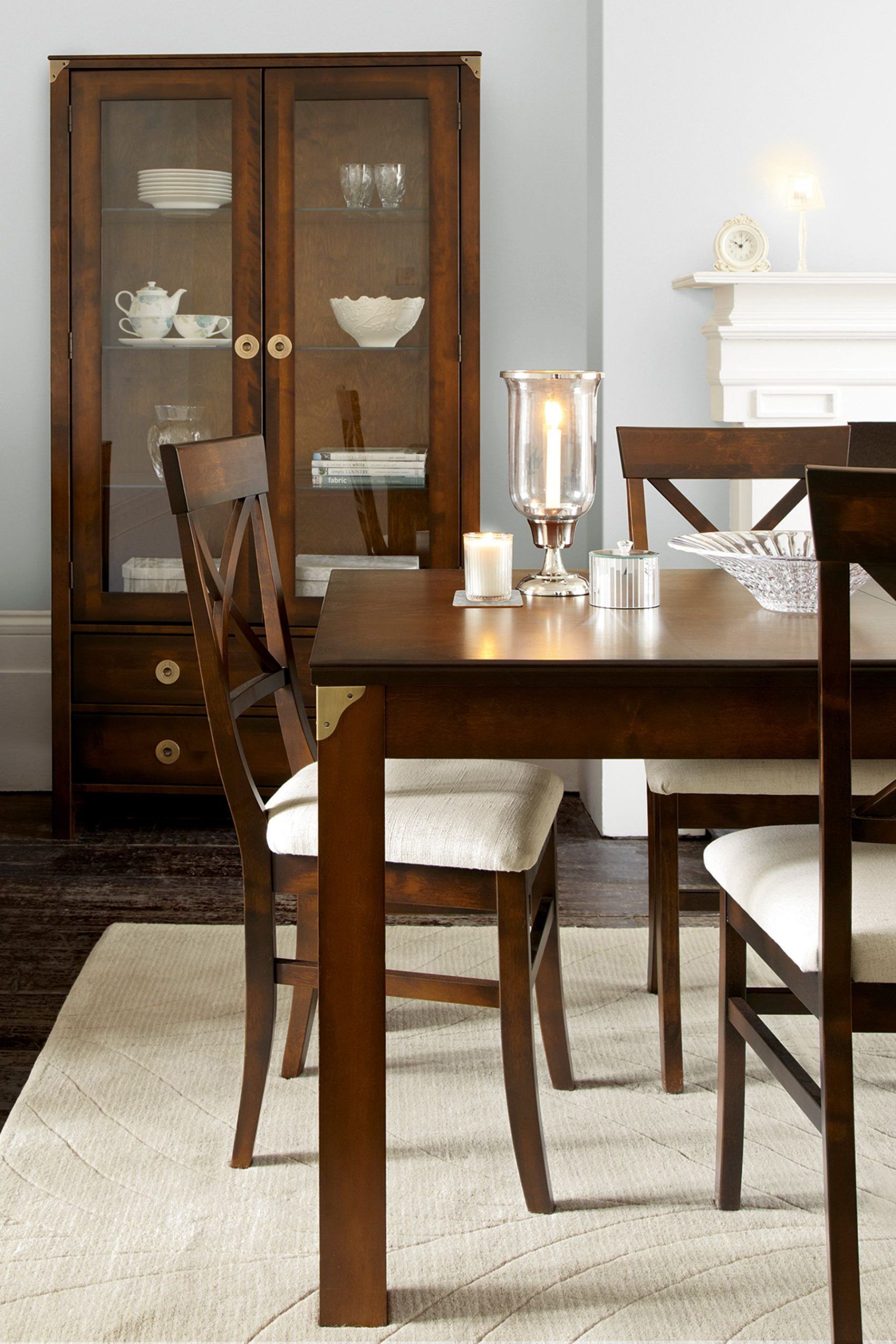 Laura Ashley Balmoral Pair of Dining Chairs in Chestnut