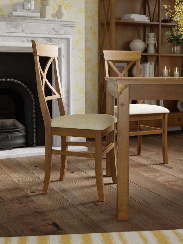 Laura Ashley Balmoral Pair of Dining Chairs in Honey