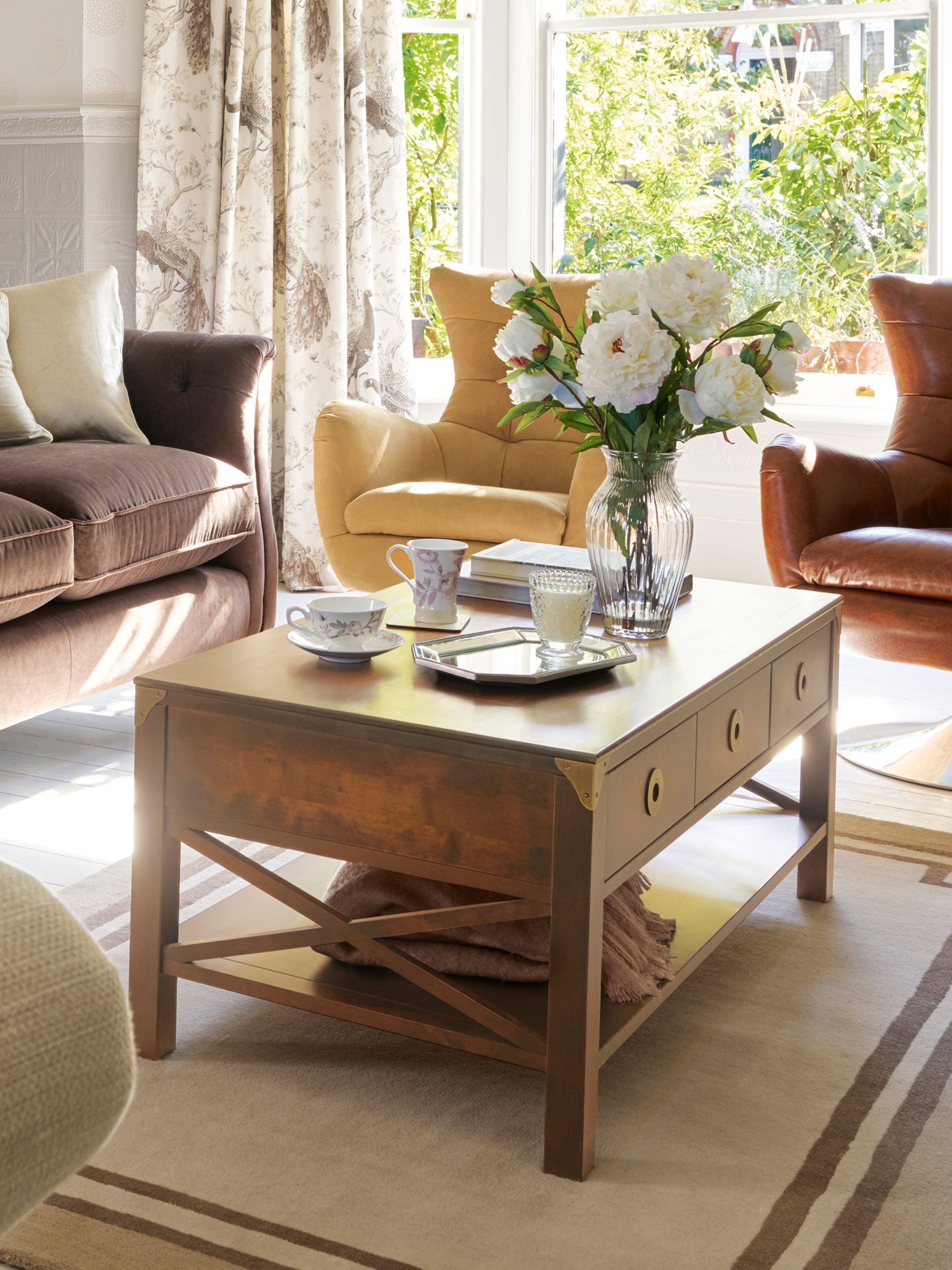 Laura Ashley Balmoral 3 Drawer Coffee Table in Honey