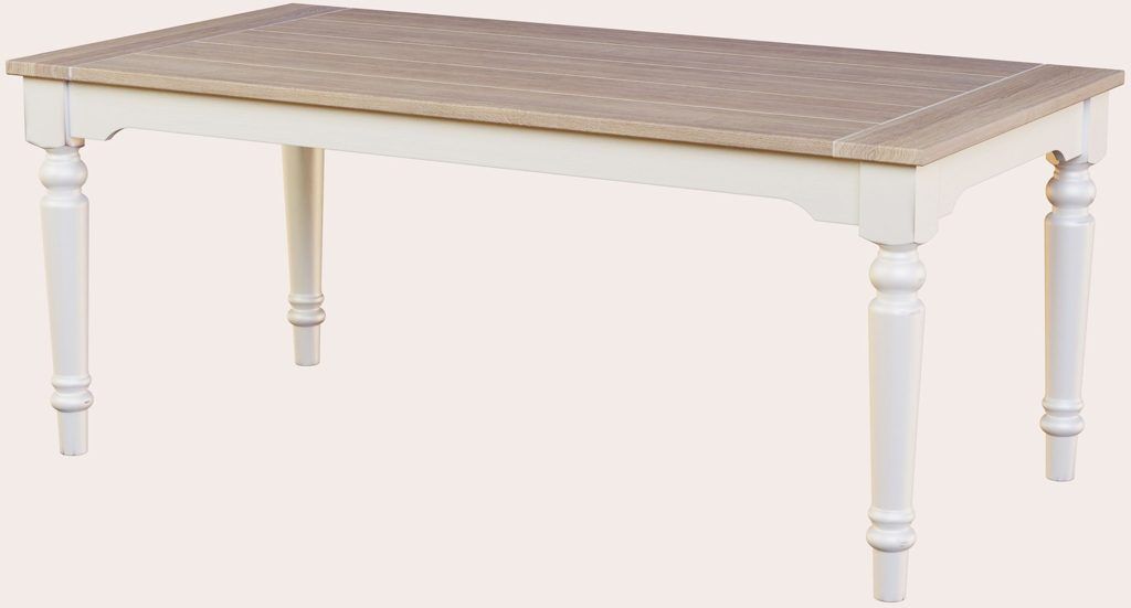 Laura Ashley Dorset Fixed Dining Table in White | Shackletons