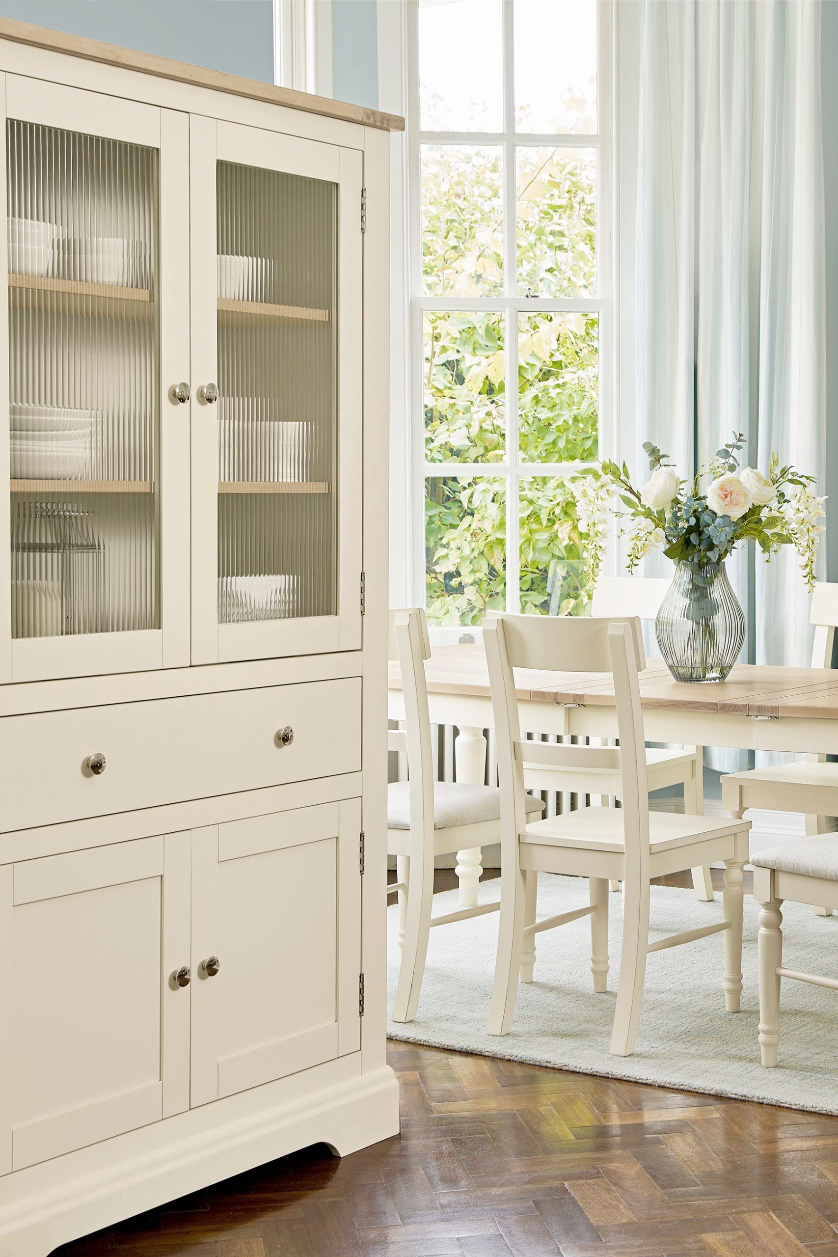 Laura Ashley Dorset 4 Door 1 Drawer Storage Unit in White