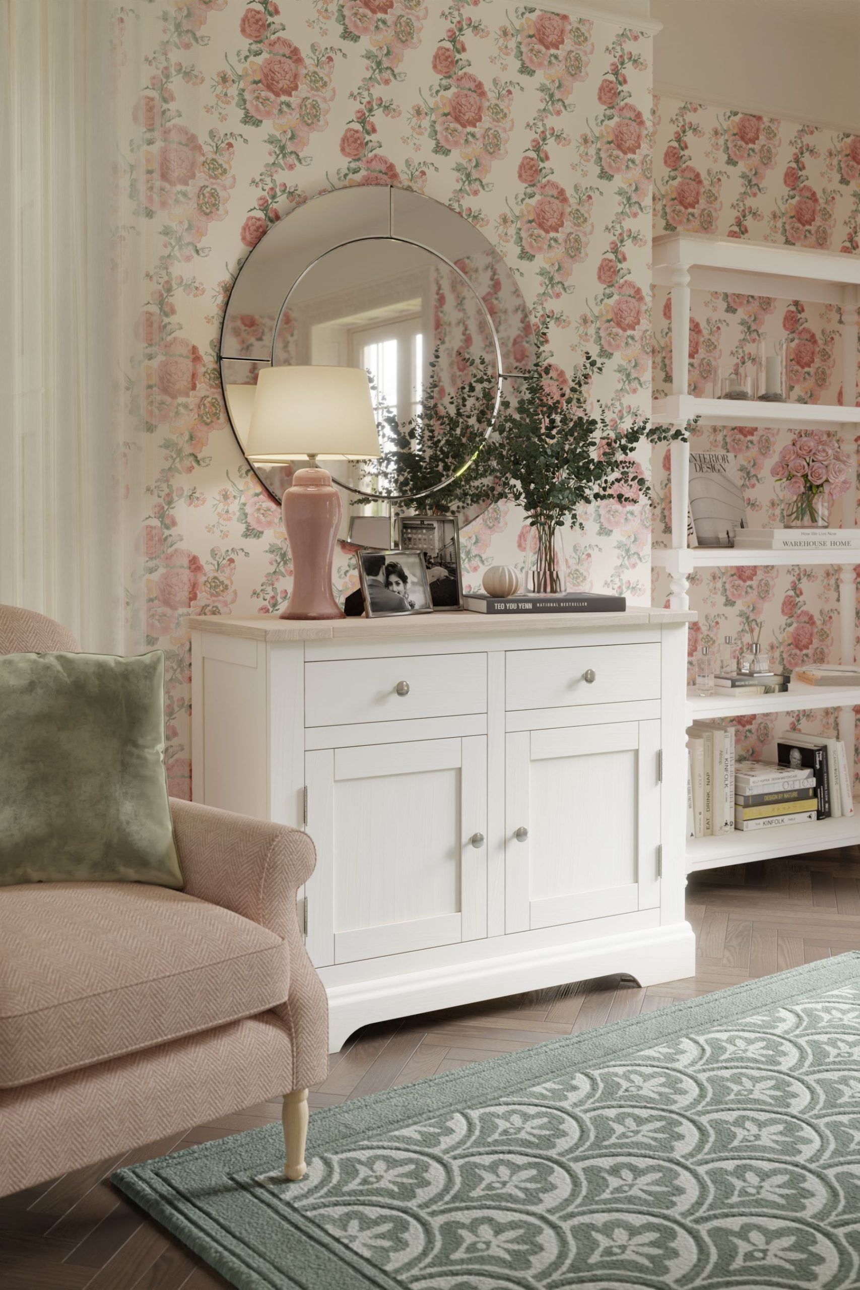 Laura Ashley Dorset 2 Door 2 Drawer Sideboard in White