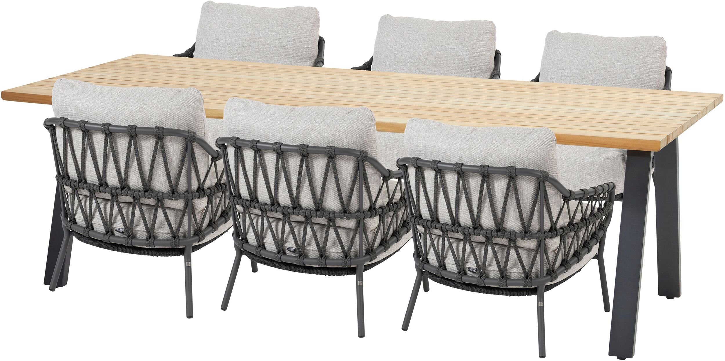 4 Seasons Outdoor Calpi 6 Seat Low Dining Set