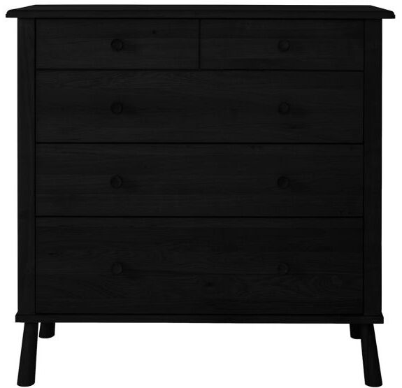 Gallery Direct Wycombe 5 Drawer Chest Black | Shackletons