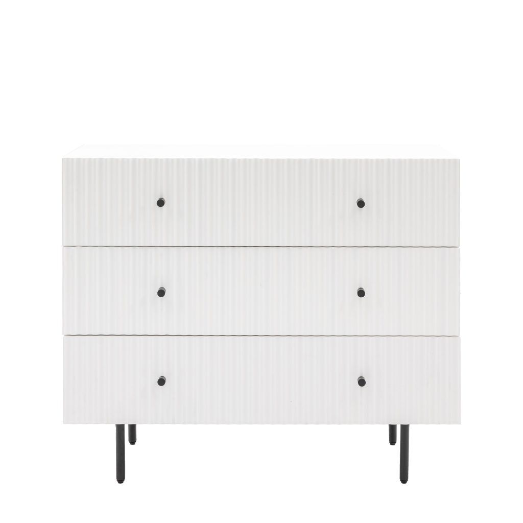 Gallery Direct Buckhurst 3 Drawer Chest White | Shackletons
