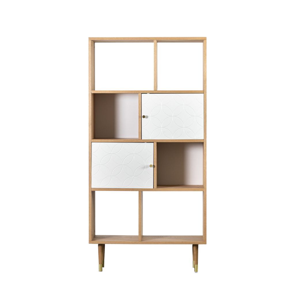 Gallery Direct Newbury Display Unit Oak White | Shackletons