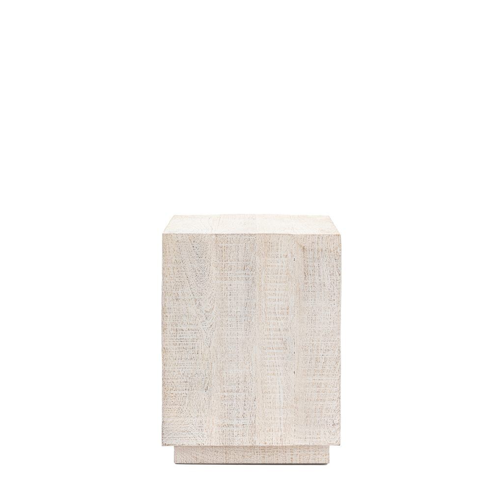 Gallery Direct Iowa Side Table Whitewash | Shackletons