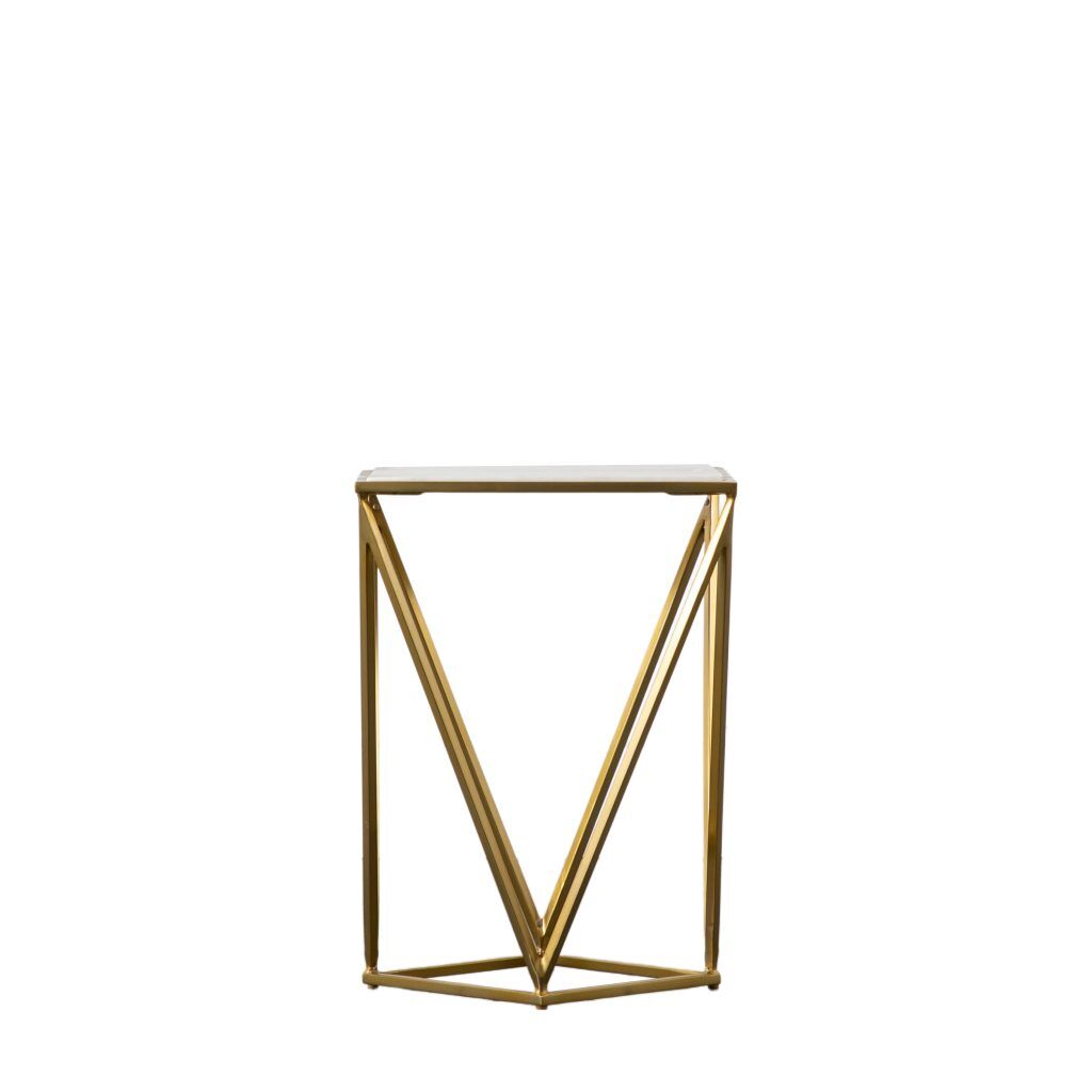 Gallery Direct Helford Side Table Gold | Shackletons