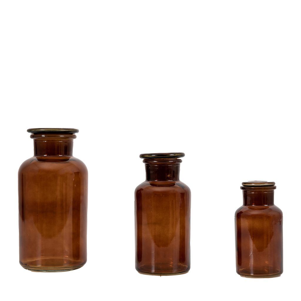 Gallery Direct Apotheca Jar Brown Set of 3 | Shackletons