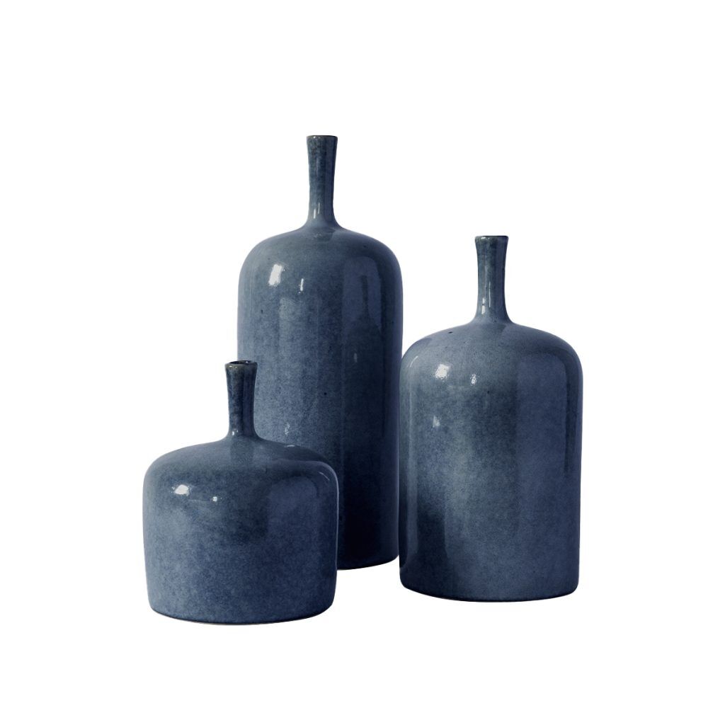 Gallery Direct Vormark Set of 3 Ornaments Blue | Shackletons