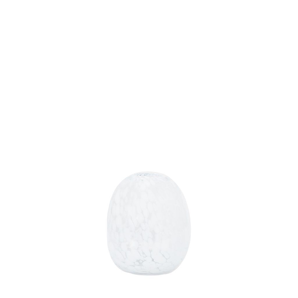 Gallery Direct Linni Vase Small Clear White Speckle | Shackletons