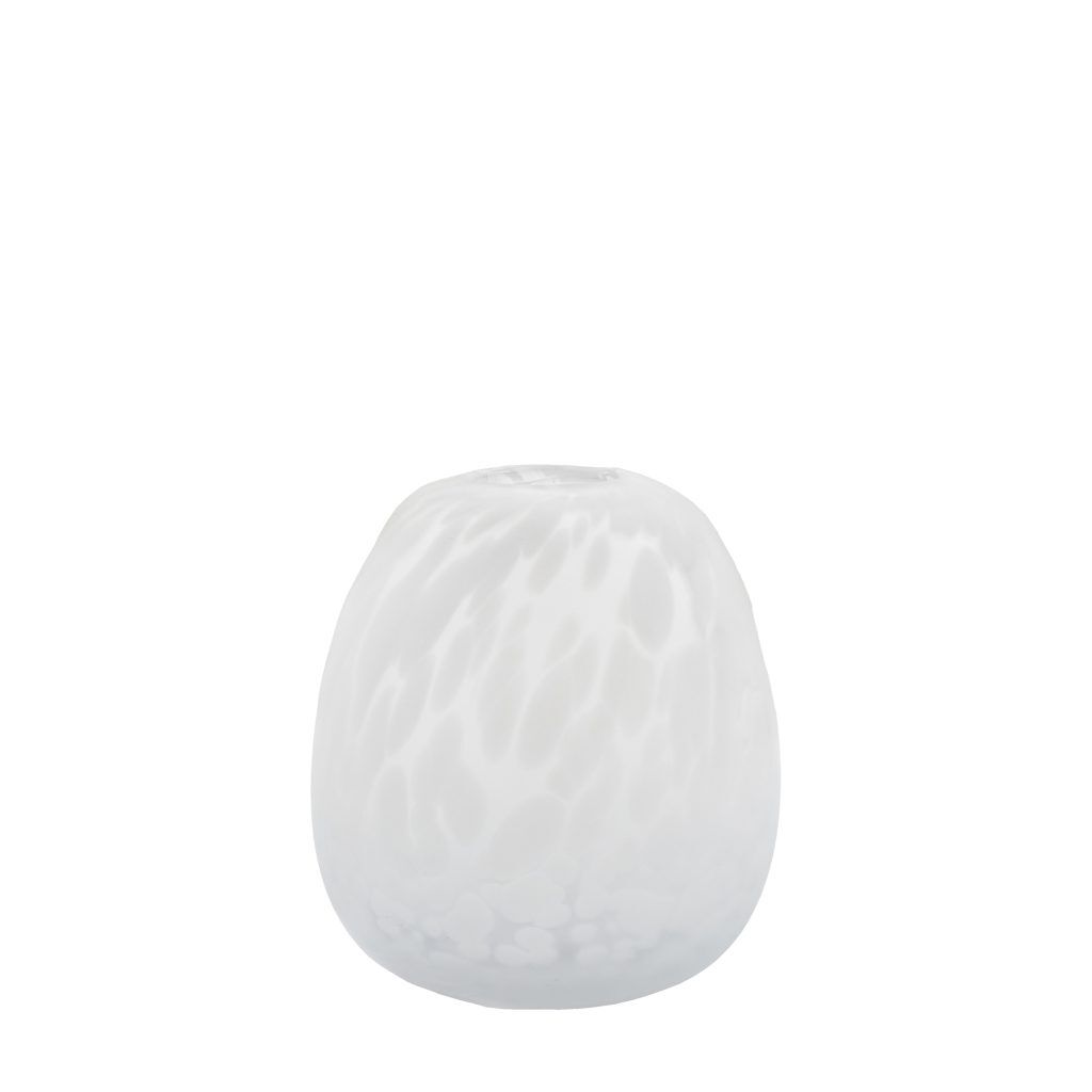 Gallery Direct Linni Vase Small Frosted White Speck | Shackletons