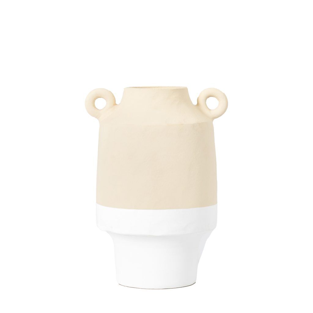 Gallery Direct Tino Vase Small White Natural | Shackletons