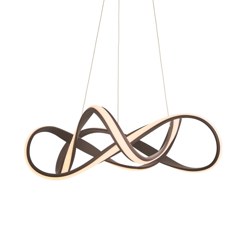 Gallery Direct Synergy Pendant Coffee White 600 1365mm | Shackletons