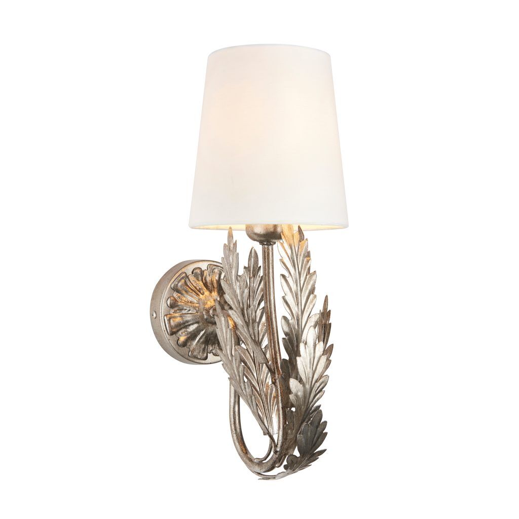 Gallery Direct Delphine 1 Wall Light Silver Leaf | Shackletons