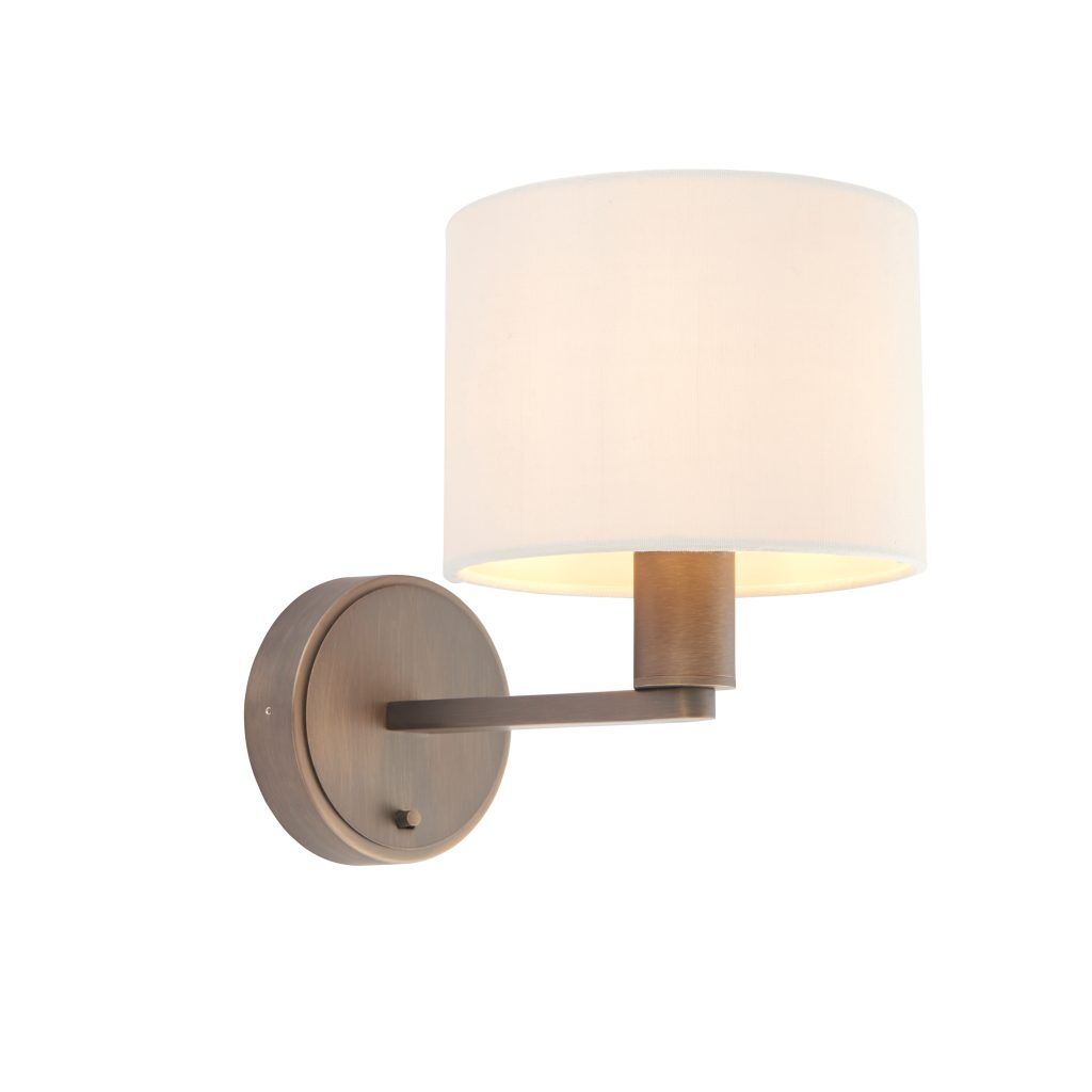 Gallery Direct Daley Wall Light Bronze  Marble Faux Silk | Shackletons