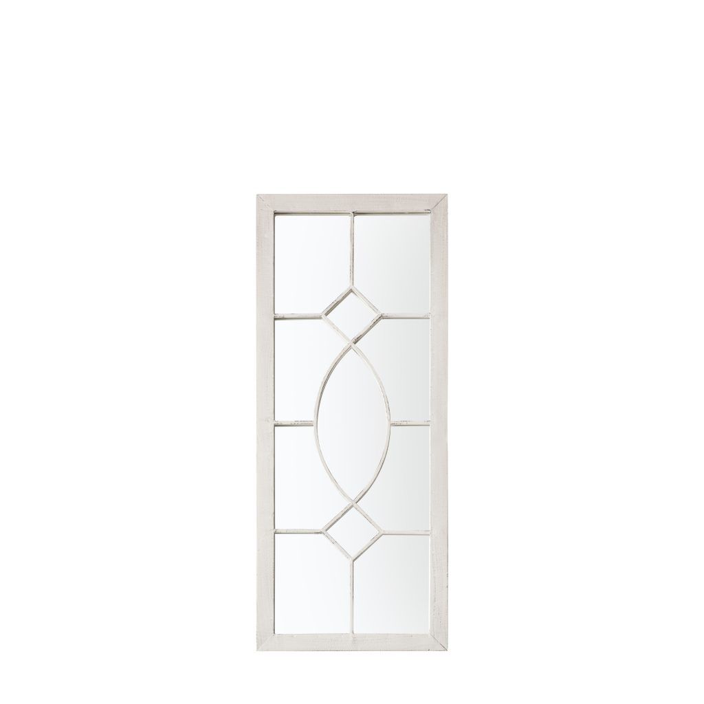 Gallery Direct Chatham Outdoor Mirror White 1050x400mm | Shackletons