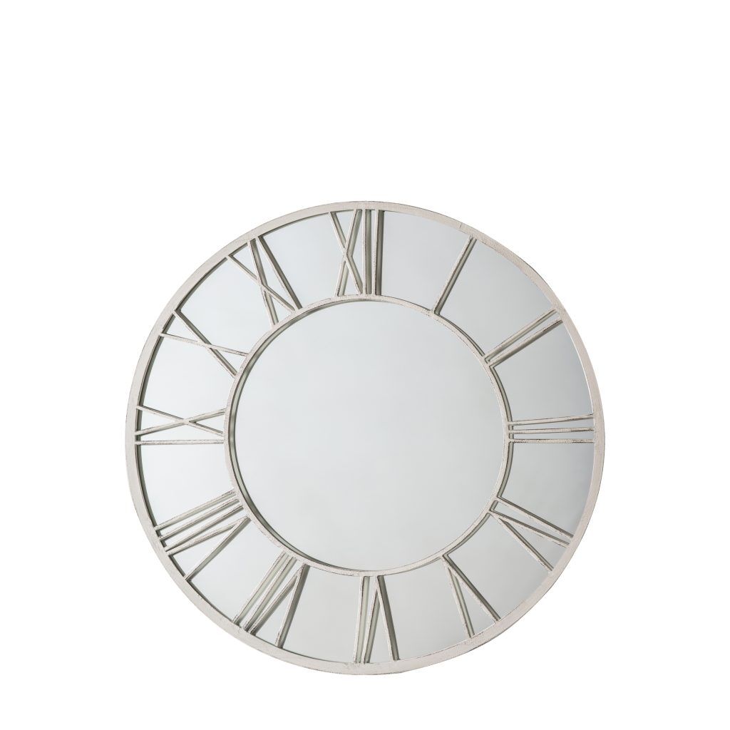 Gallery Direct Longfield Outdoor Mirror Distressed White 850mm | Shackletons