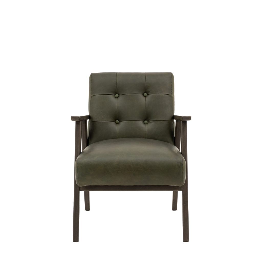 Gallery Direct Blackhall Armchair Heritage Green Leather | Shackletons