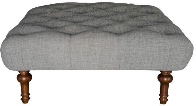 Alexander  James Fontaine Button Stool in Artisan Plain Stone | Shackletons