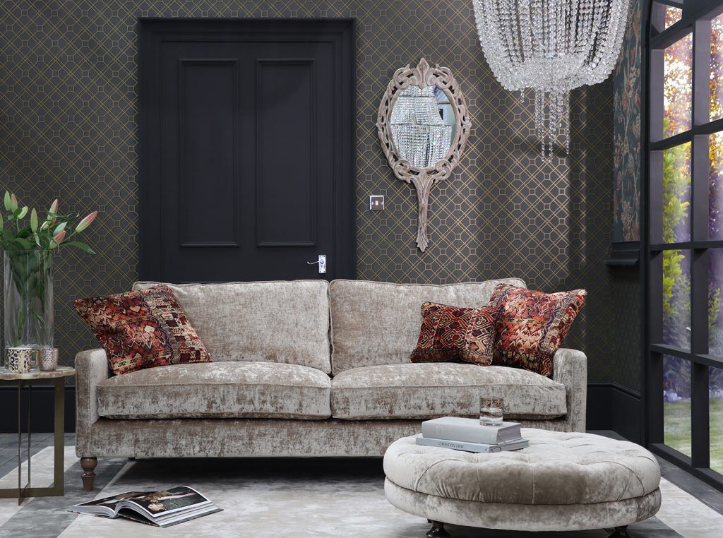 Spink  Edgar Bardot Grand Sofa shown in Eternity Jasper and Petropolis Sienna | Shackletons