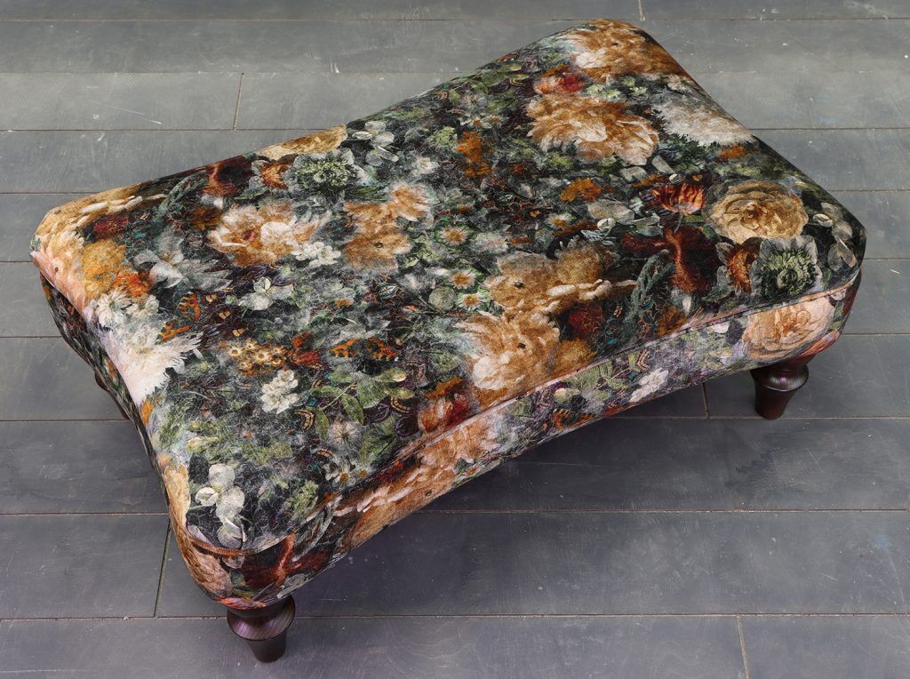 Spink Edgar Birgitte Stool shown in Royal Garden Amber | Shackletons Spink Edgar Birgitte Stool shown in Royal Garden Amber | Shackletons