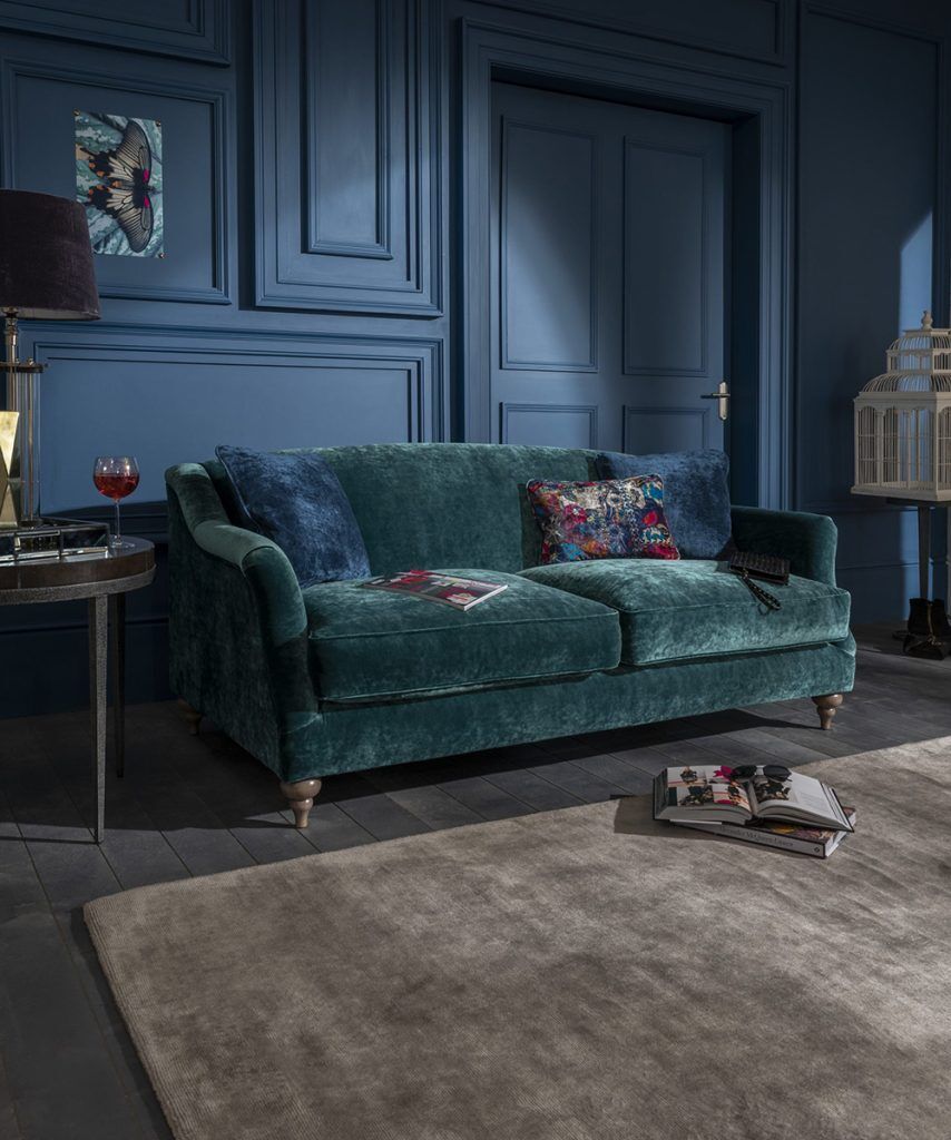 Spink  Edgar Charisse Midi Sofa shown in Eternity Turqoise | Shackletons