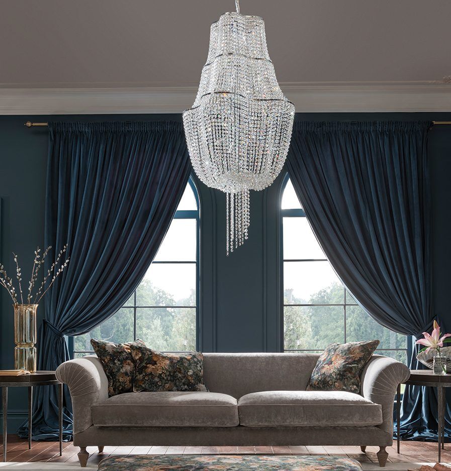 Spink  Edgar Loretta Grand Sofa shown in Opium Diamond | Shackletons