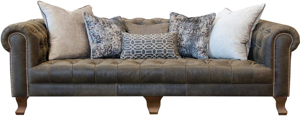 Alexander  James Vivienne Maxi Sofa Shallow Depth Including Scatters in Jin Black | Shackletons