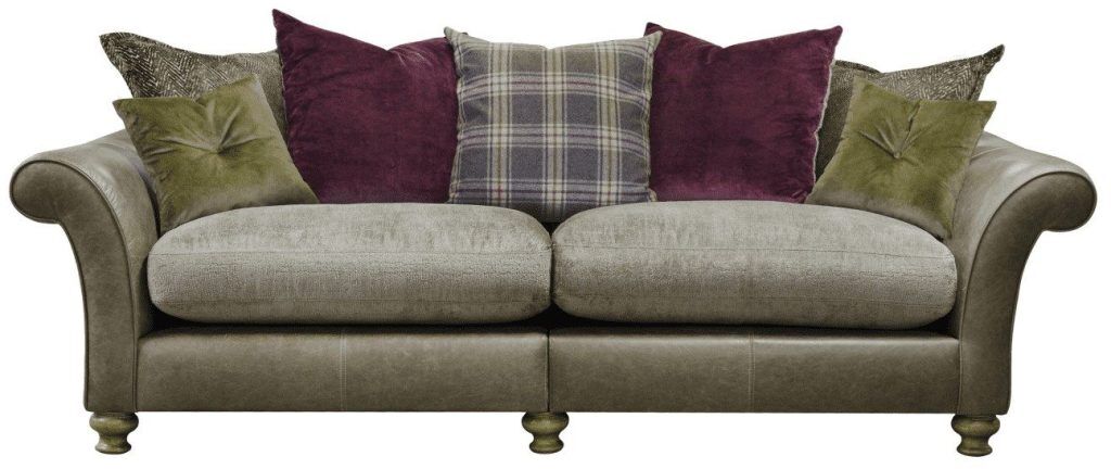 Alexander  James Blake 4 Seater Pillow Back Sofa in Satchel Biscotti | Shackletons