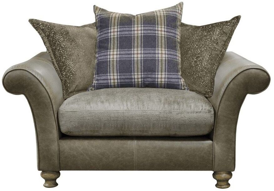 Alexander  James Blake Pillow Back Snuggler Chair in Satchel Biscotti | Shackletons