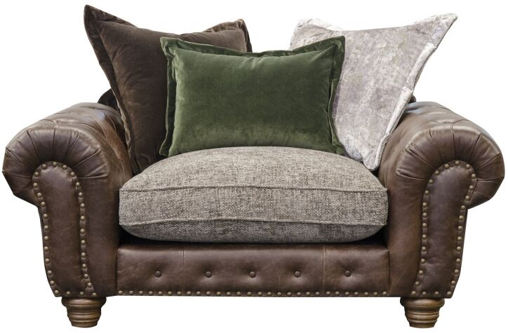 Alexander  James Wilson Snuggler Chair Pillow Back in Satchel Nutmeg | Shackletons