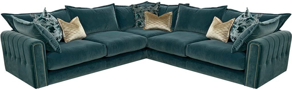 Alexander  James Summerton 3C3 LHRH Closed Sofa in Biba Haze | Shackletons