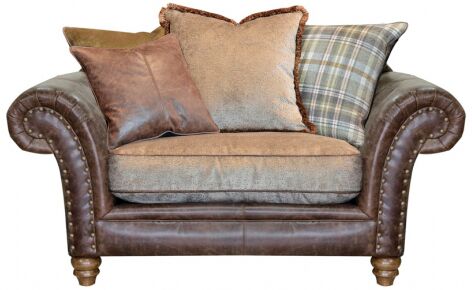 Alexander  James Hudson Pillow Back Snuggler Chair Satchel Nutmeg | Shackletons