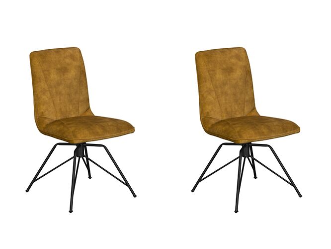 Pair of Baker Lola Dining Chairs Gold | Shackletons