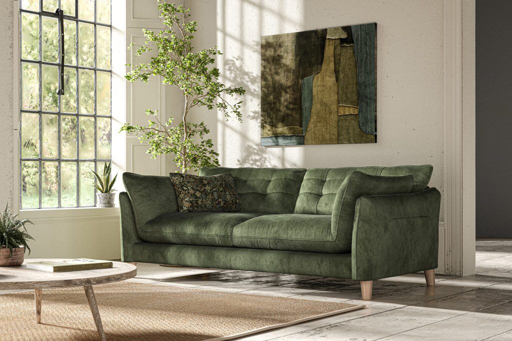 Alexander  James Tobias 3 Seat Sofa in Oasis Parrot Fabric | Shackletons