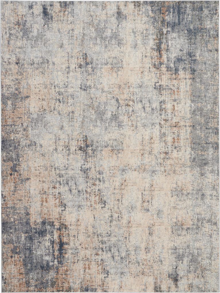 Nourison Rugs   Rustic Textures Rectanglular RUS01 Rug in Grey  Beige   39m x 28m | Shackletons