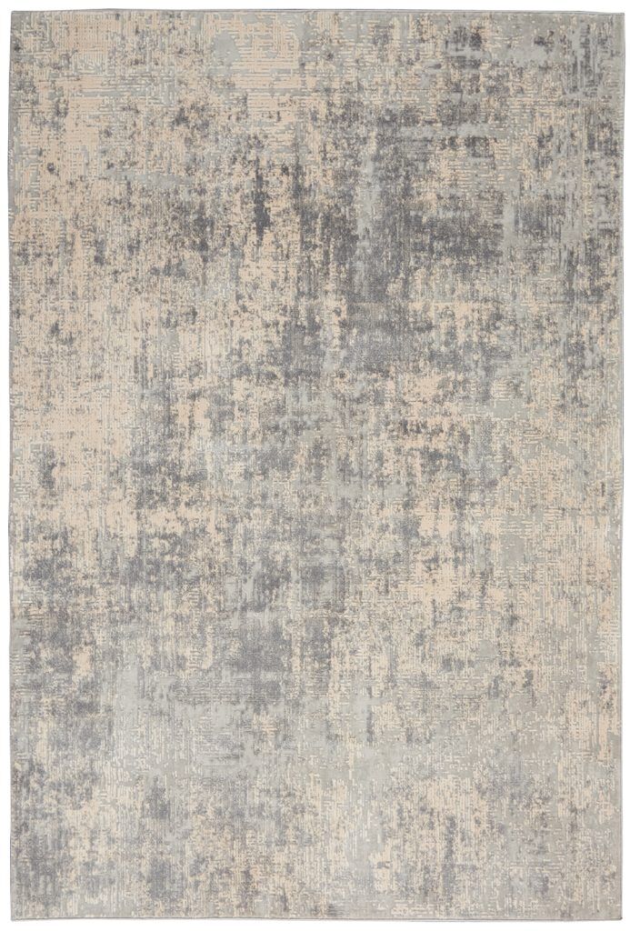 Nourison Rugs   Rustic Textures Rectanglular RUS01 Rug in Ivory  Silver   22m x 16m | Shackletons