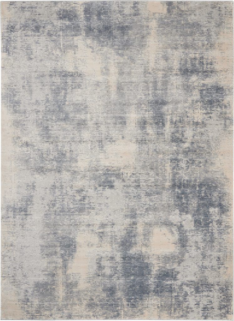 Nourison Rugs   Rustic Textures Rectanglular RUS02 Rug in Blue  Ivory   32m x 24m | Shackletons