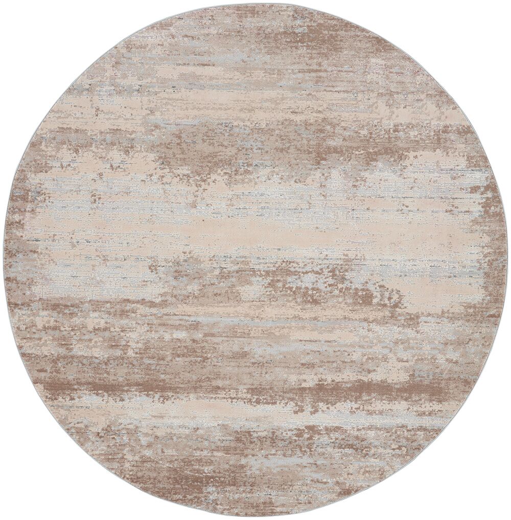 Nourison Rugs   Rustic Textures Circular RUS03 Rug in Beige   24m x 24m | Shackletons