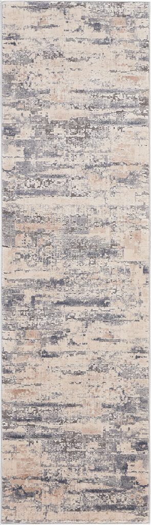 Nourison Rugs   Rustic Textures Runner RUS04 Rug in Beige  Grey   23m x 066m | Shackletons