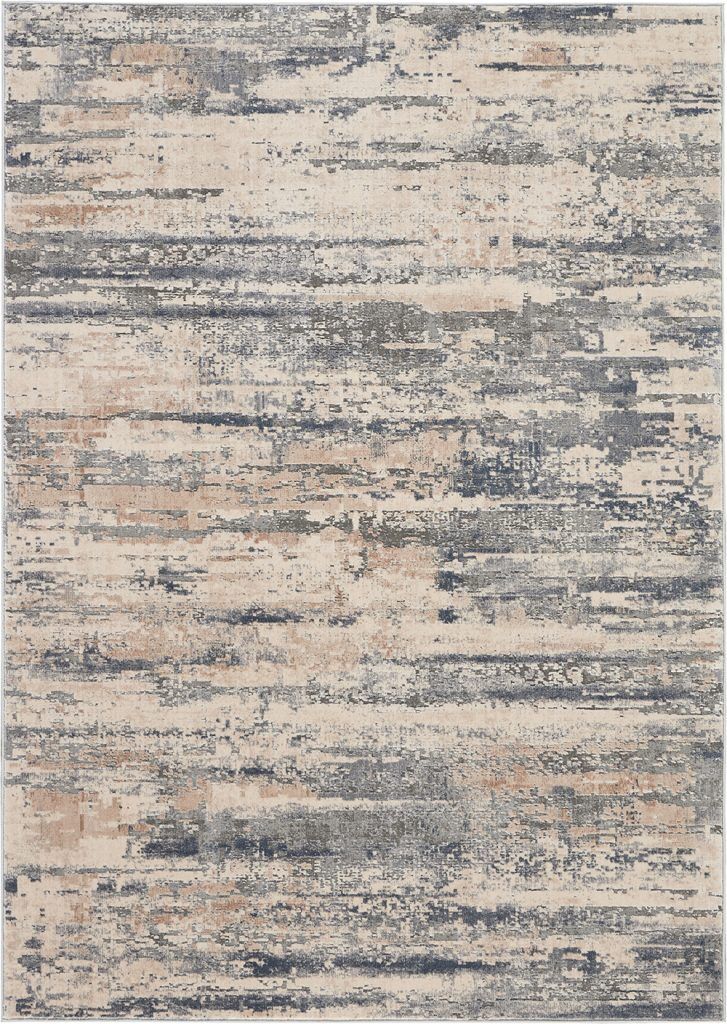 Nourison Rugs   Rustic Textures Rectanglular RUS04 Rug in Beige  Grey   18m x 12m | Shackletons