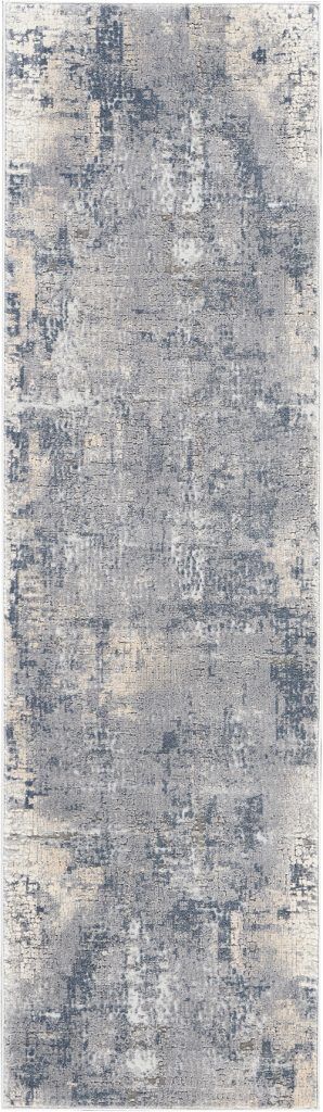 Nourison Rugs   Rustic Textures Runner RUS06 Rug in Grey  Beige   23m x 066m | Shackletons