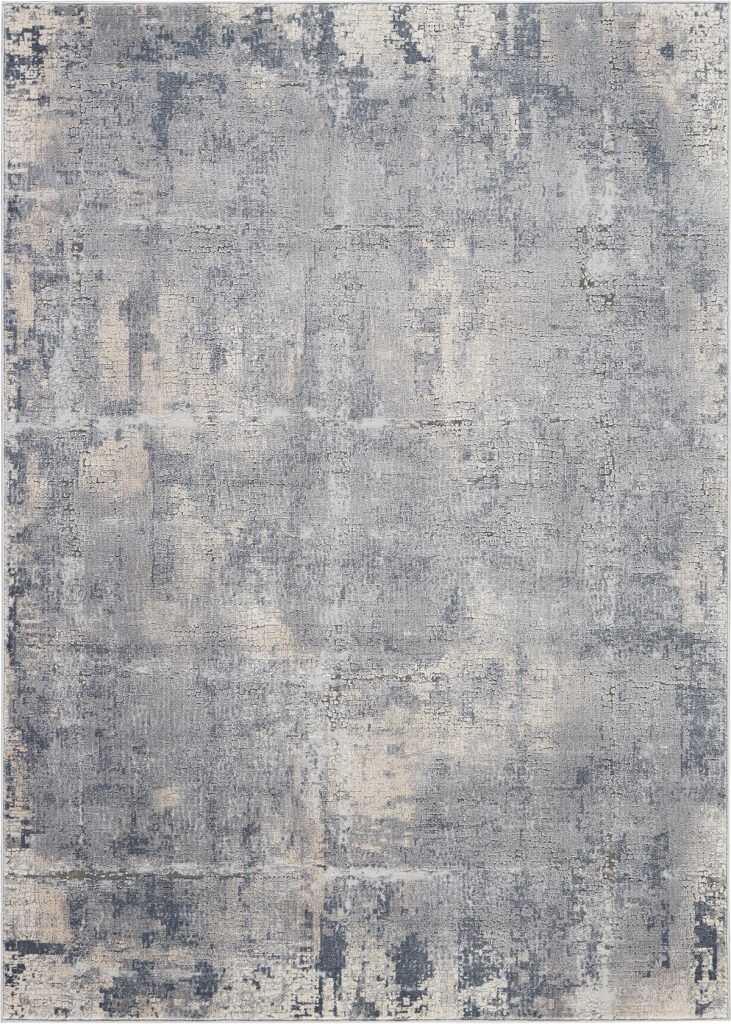 Nourison Rugs   Rustic Textures Rectanglular RUS06 Rug in Grey  Beige   22m x 16m | Shackletons