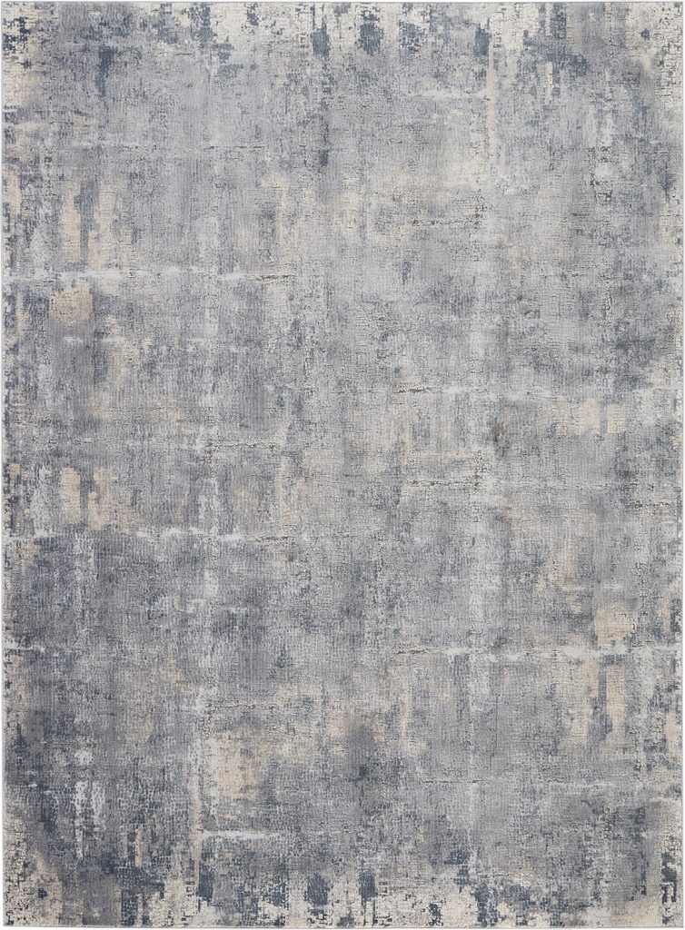 Nourison Rugs   Rustic Textures Rectanglular RUS06 Rug in Grey  Beige   39m x 28m | Shackletons