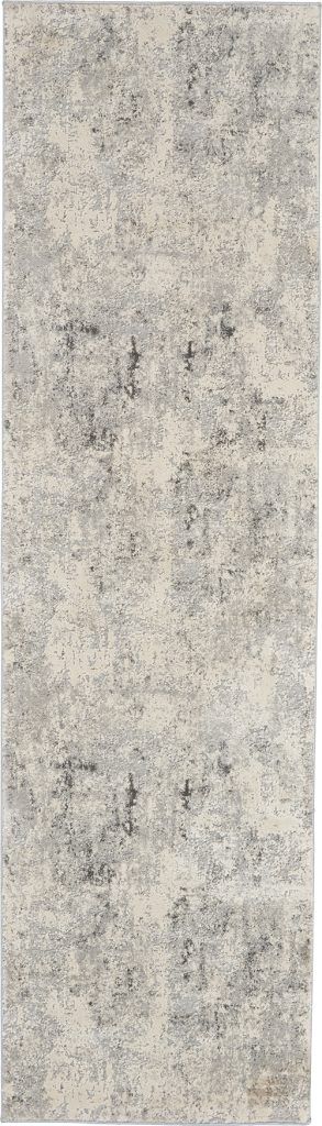 Nourison Rugs   Rustic Textures Runner RUS07 Rug in Grey  Beige   23m x 066m | Shackletons