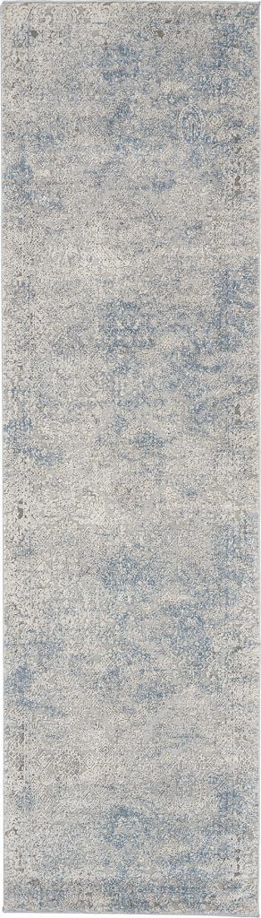 Nourison Rugs   Rustic Textures Runner RUS09 Rug in Ivory  Light Blue   23m x 066m | Shackletons