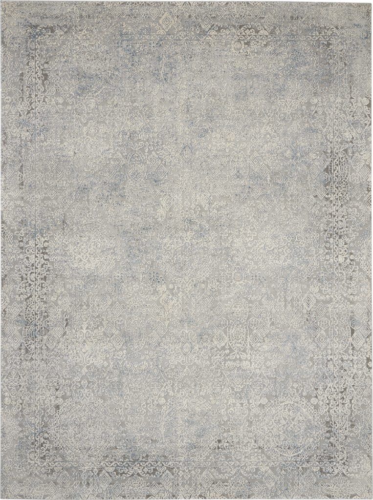 Nourison Rugs   Rustic Textures Rectanglular RUS09 Rug in Ivory  Light Blue   32m x 24m | Shackletons