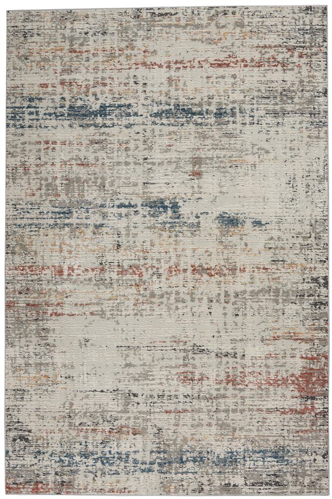Nourison Rugs   Rustic Textures Rectanglular RUS14 Rug in Grey Multicolour   22m x 16m | Shackletons
